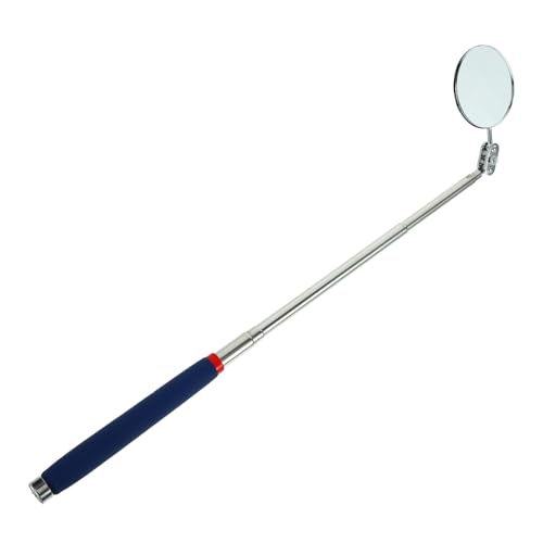 MUCKLILY Telescopic Reflector Mirror for Car Automotive Tools Mechanic Tools Extendable Mirror Inspection Mirror Telescoping Mechanic Mirror Telescoping Inspection Mirror Glass Silver