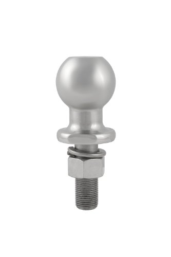 CURT 40080 Stainless Steel Trailer Hitch Ball, 2,000 lbs, 1-7/8-Inch Diameter, 3/4 x 2-1/8-Inch Shank