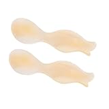 CIYODO 2 Stück Schalenlöffel Scoop Kleine Löffel Muschel-dessertlöffel Geformt Creme Pflicht Kaviarlöffel Für Kaviar -dienerlöffel Löffel Des Lebensmittels Nur Bestecklöffel Hülse