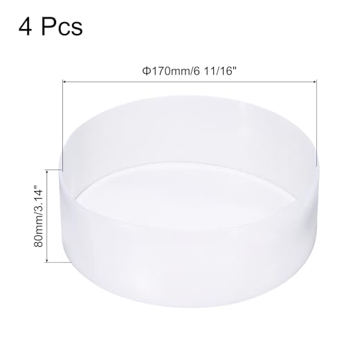 Image of uxcell 4pcs Rubber End Caps 170mm (6 11 /16 Inch) ID x 80mm(3 1 /8 Inch) H Vinyl Round End Cap Cover Screw Thread Protectors Clear