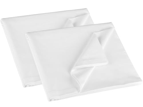 Zollner 2 sábanas encimeras, Cama 80, 150x260 cm, algodón, Blanca, Otras Medidas