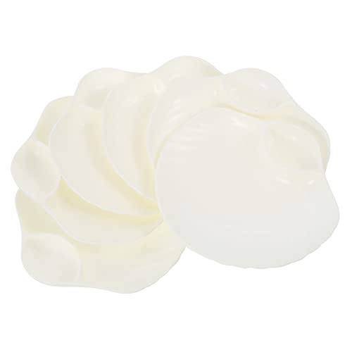 Ciieeo 6Pcs Shell Shaped Reusable Sauce Plates for Sushi and Dumplings Multi Use Food Dipping Dish for Snacks and Appetizers