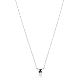TOUS Collar de Plata de Primera Ley para Mujer con Oso en Ónix de 6mm, 45 cm de Largo, Colección Icon Color