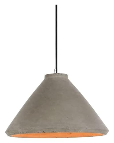 Lampe à suspension en ciment rural : lustre rustique E27 restaurant