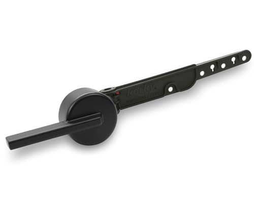 Korky StrongARM Metal Toilet Handle and Lever - Universal to Fit Front, Angled, Side, Left, and Right Mount Toilets - Contemporary Style in Matte Black