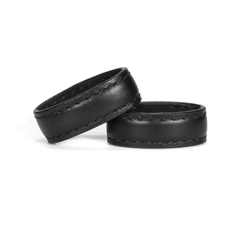 Handmade Leather Belt Loop Keeper | Straps Holder for Pants | Belt Ring Accessories for Women & Men | Replacement Belt Tail Retainer Loops | Black 25mm