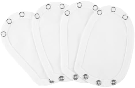 Aolso Baby-Bodysuit-Verlängerung, 4 Stück Body Verlängerung Druckknopf Baby, Längenverstellbar, Strampler Weste, Für Bodysuit Extender, Baumwollstoff für Baby (Weiß)