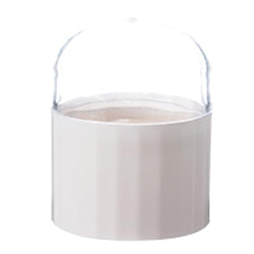 Soporte para esponja de maquillaje, soporte para esponja de maquillaje, funda para organizador de esponja para huevos, cosmética de belleza con tapa transparente, soporte antipolvo portátil (blanco