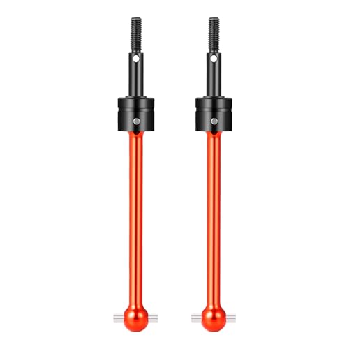 Image of AXspeed 2pcs Steel Universal Front & Rear CVD Driveshaft Upgrade for 1/12 Tamiya TT02B Off-Road RC Cars(Red)