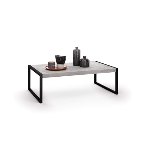 MOBILI FIVER, Mesa de Centro Luxury, Color Cemento Gris, Made In Italy