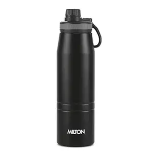 Milton Sparkle 900 Thermosteel Insulated Water Bottle, 925 ml, Black | Hot and Cold | Leak Proof | Office Bottle | Sports | Home | Kitchen | Hiking | Treking | Travel | Easy to Carry | Rust Proof