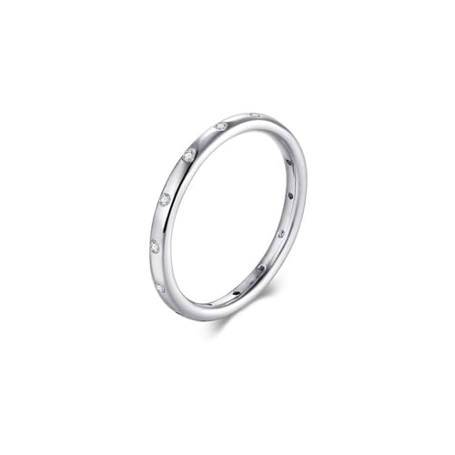 Bague de fiançailles argent sterling 925 alliance zircone cubique