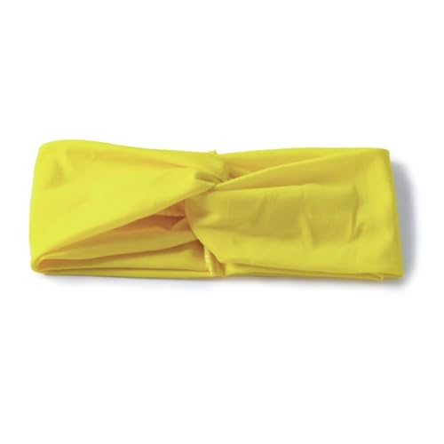 Diadema Mujer Diadema Elástica Ancha Con Estampado De Flores For Niñas, Diadema Cruzada Con Nudos, Accesorios Suaves For El Cabello(Yellow)