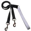 5/8" Wide Medium (MD) Freedom No-Pull Harness and Training Leash (Black w/Silver Loop)- Direct from Inventor