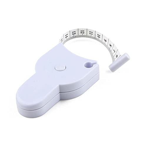Automatic Telescopic Tape Measure,Perfect Body Tape Measure,Self-Tightening Body Measuring Ruler,Retractable Double Scales Rulers,Perfect Waist Tape Measure (White)