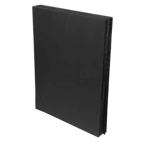 Plastique ondulé noir SOLUSTRE 40x30cm | Lot de 10 plaques légères pour loisirs créatifs