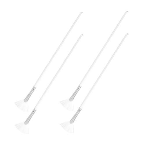 SOESFOUFU 4pcs Fluffy Facial Mask Brush Set for Makeup Drying Applicator for Estheticians Long Handle for Easy Application