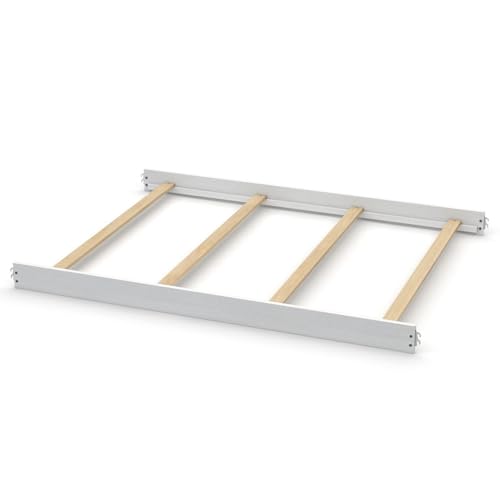 Image of Full-Size Conversion Kit Bed Rails for Evolur Cribs - Solid Wood Crib Convertible Kit to Kids Bed - Transitional Style Rails & Easy-to-Install Child Essentials for Safety (Weathered White)