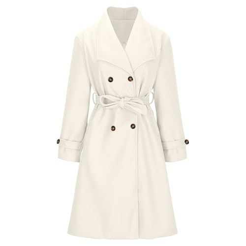 Coats for Women Winter Fall Long Sleeve High Neck Fleece Lined Wool Hooded Jacket Windbreaker Outfit Women 20254