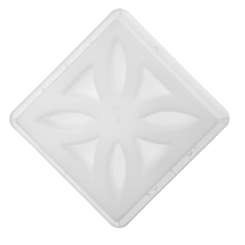 Beavorty Molde para Ladrillos de Hormigón Huecos 30x30 Cm Encofrado Reutilizable para Construcción Exterior y Jardinería, Diseño 4 Flores, Molde Plástico Duradero para Bloques Decorativos