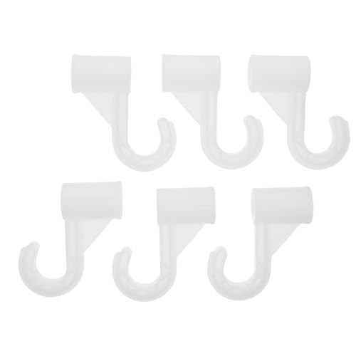 IMIKEYA 6 Piezas Soportes para Barra de Armario Ganchos Resistentes para Colgar Ropa Soporte de Barra de Vestuario con Diseño Moderno Instalación Rápida y Carga Pesada para Dormitorio y