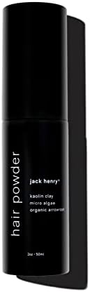 Jack Henry Dry Shampoo Powder (2oz) - Unscented, Alcohol-Free, Plant-Based Formula for All Hair Types with Kaolin Clay, Micro Algae, & Arrowroot