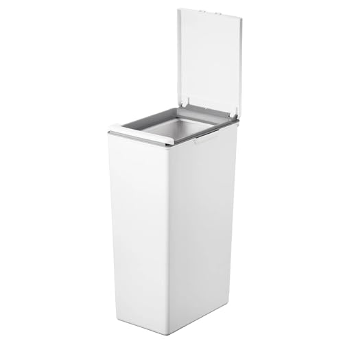EKO Morandi Touch Bin Rectangular 30 L Blanco