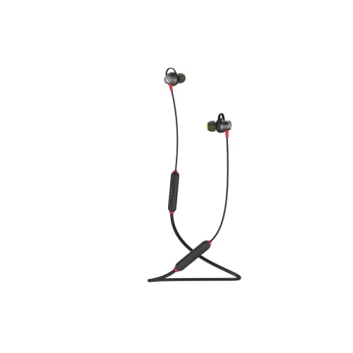 Image of Infinity - JBL Glide 120, in Ear Wireless Earphones with Mic, Deep Bass, Dual Equalizer, 12mm Drivers, Premium Metal Earbuds, Comfortable Flex Neckband, Bluetooth 5.0, IPX5 Sweatproof (Black & Red)