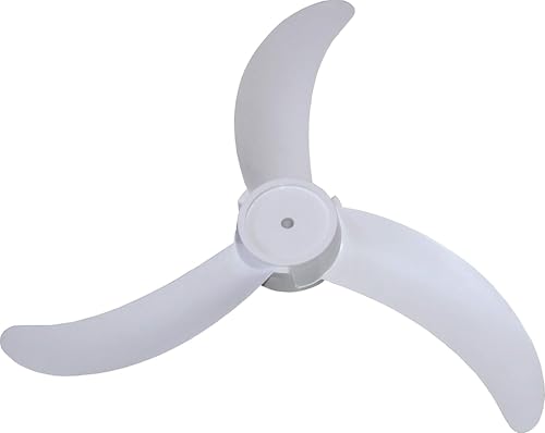 Image of 16-Inch 400mm Fan Blade | Durable Plastic Leaf with 8mm Center Hole | Durable Blade, Compatible with Table, Wall & Pedestal Fans (White - Pack of 1)