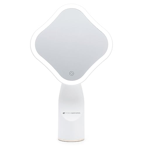 Rio Illuminated Full Size USB Rechargeable Makeup Mirror with LED Lights, 3 Light Settings, Touch Control, 360° Rotation