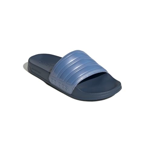 Image of adidas Unisex Adilette Shower Slide Sandal, Preloved Ink/Blue Spark Met./Blue Spark Met, 8 US Men