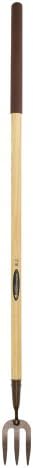 Spear & Jackson 4060NB/09 Elements Long Handled Weed Fork, Brown Wooden Handle with Bronze Head, 124 x 8 x 4.5 cm