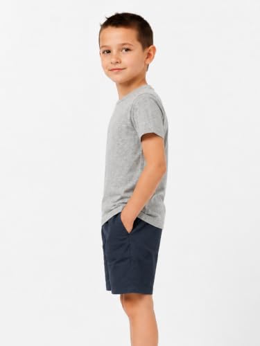 Image of LittleSpring Boys Girls T Shirt Rainbow Striped Cotton Crewneck Tees for Kids Fashion