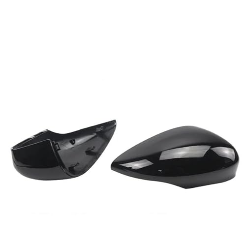 Boîtier De Rétroviseur Extérieur Coques De Rétroviseur De Rechange Noires pour Ford pour Fiesta MK7 2008-2019 Coques De Rétroviseurs Extérieurs De Remplacement, Noires Cache Capuchon(Noir)