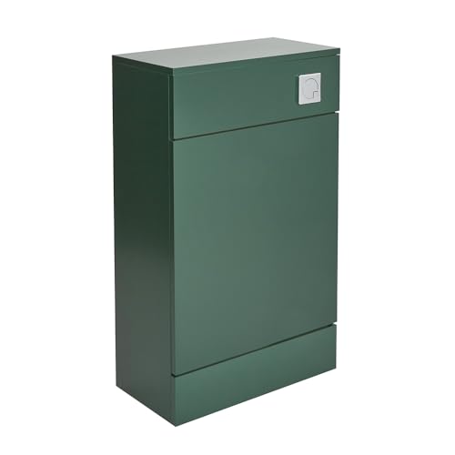 Image of Milano Dark Green Bathroom Toilet WC Unit Chrome Flush Button 500mm