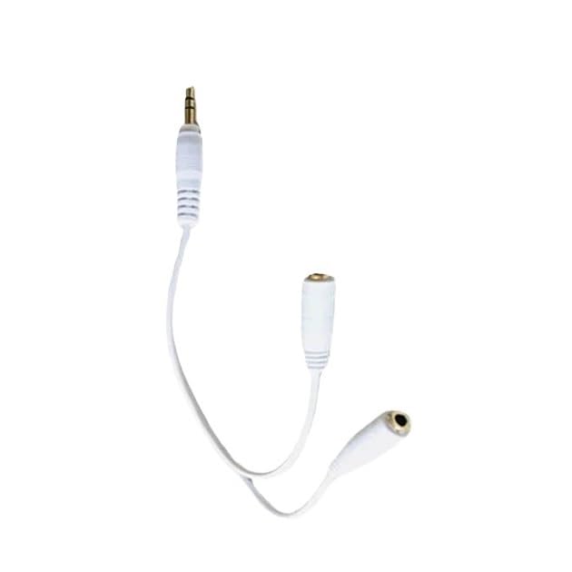 Cable divisor de audio Y macho a 2 hembra 3.5mm 20cm miniatura 1