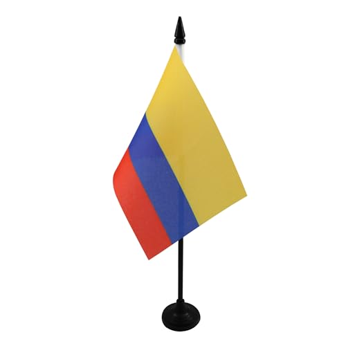 BANDERA de MESA de COLOMBIA 15x10cm - BANDERINA de DESPACHO COLOMBIANA 10 x 15 cm - AZ FLAG