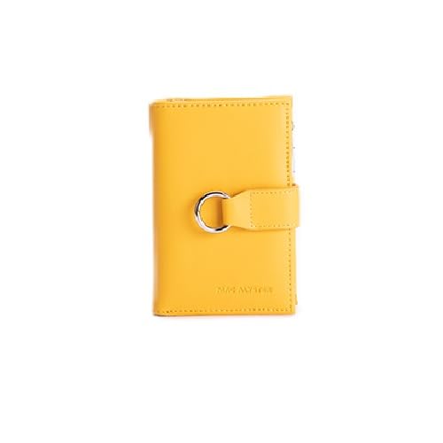 Porte-cartes femme abricot petit format 12 fentes style décontracté léger