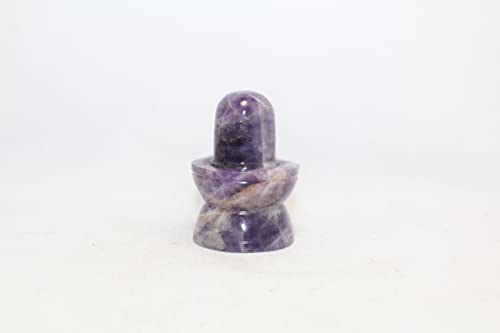 Statue Shivling Shiv Shiva Lingam Mahadev améthyste violette E70 - 6