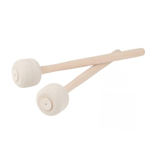 ERINGOGO Beginner to Pro: 2 baquetas de madera con cabeza de fieltro para tambores de marcha y práctica de banda miniatura 1