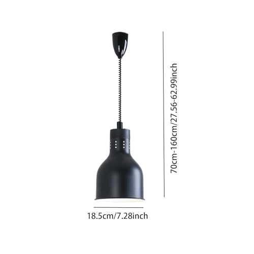 Lampe chauffante buffet Qianly E27 noire pour maintien au chaud