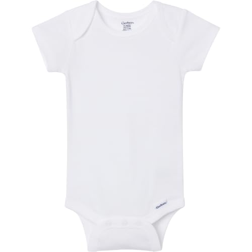 Image of Gerber Baby Boys & Girls 5-Pack Solid Onesies Bodysuits