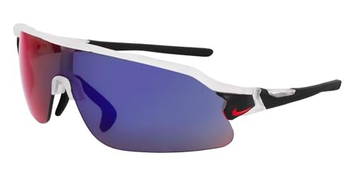 Nike Herren Nike NIKE FLYFREE SHIELD E EV24034 902 Sonnenbrillen Bio-Injekt Transparent Rot Maske Normal Spiegel
