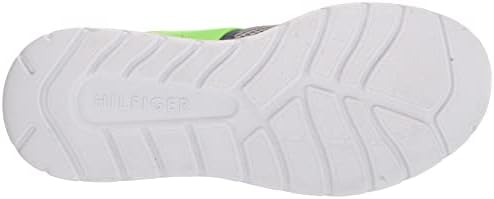 Tommy Hilfiger Men's NUMLY Sneaker, Light Grey/Lime Green, 11 | Image 3