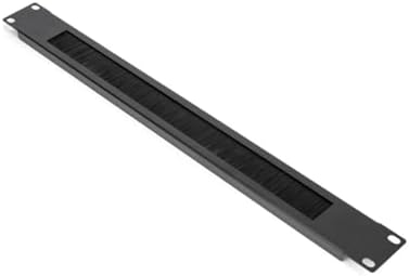 1U Rack Mount Brush Panel- BLK Rack Cable Management-Black image 5
