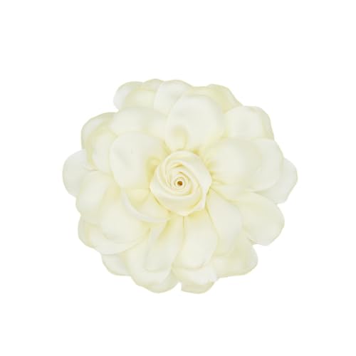 Image of Rose Brooch and Pin for Women Elegant Delicate Flower Pin Shawl Clip Duck Beak Clip for Women's Dress Banquet Party Jewelry Gift