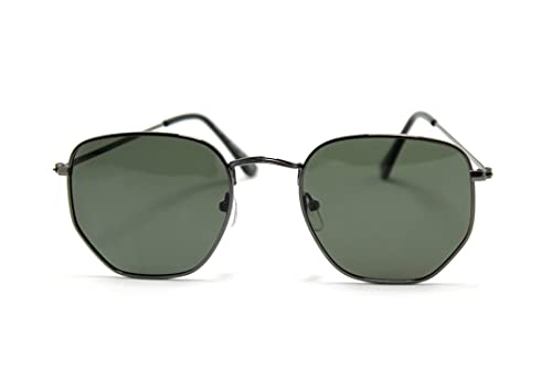 Óculos De Sol Geek Hexagonal Polarizado Aa-3447 Desenho:Hexagonal;Cor:Preto