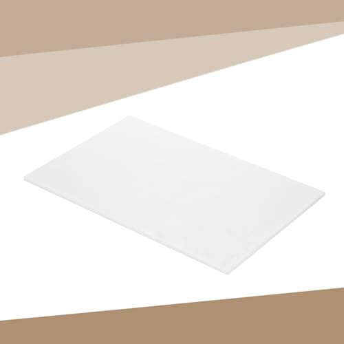 Image of MECCANIXITY HDPE Plastic Sheet 1 /8 inch Thick, 8 inch x 12 inch High Density Polyethylene Plastic Blocks, HDPE Cutting Board for DIY, Home Floor Improvement, White