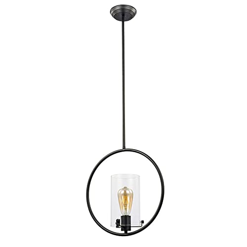 Chandelier noir salle à manger suspension luminaire cuisine verre réglable