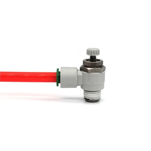 Controlador de velocidad AS1201F-M5 para regular aire neumático con conector instantáneo 5 uds 4